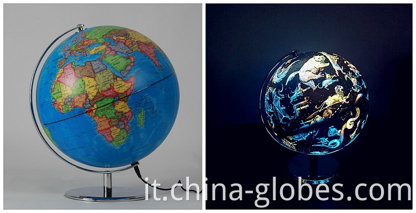 illuminated world globe lamp